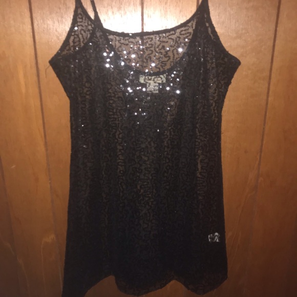 Tops - Cute black see through top size medium